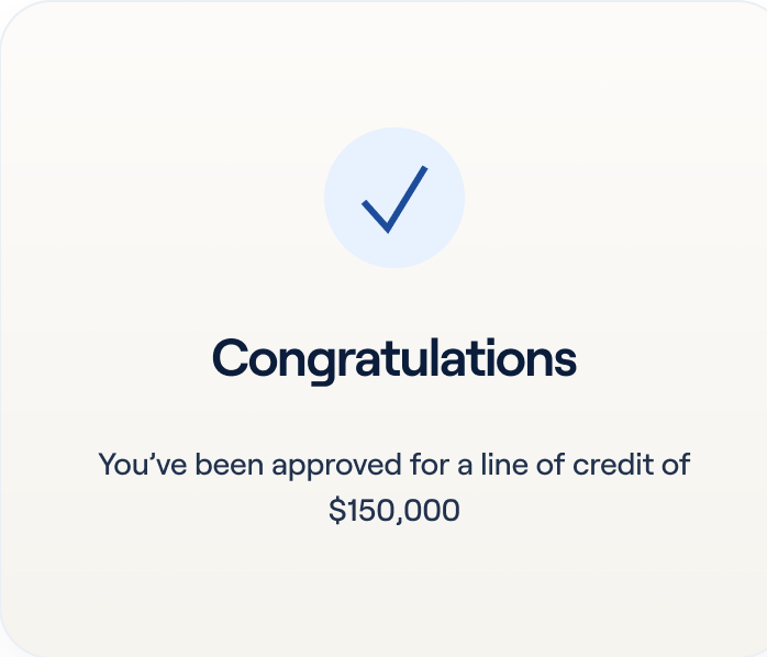 Fundbox approval screen showing an approved line of credit